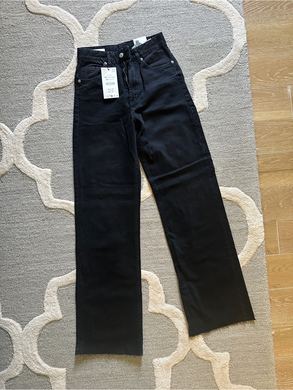 Zara Black Wide Leg Jeans